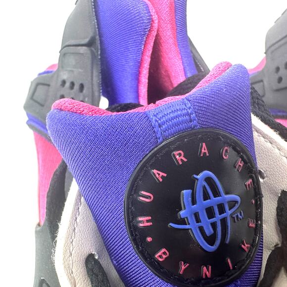 Nike size 6.5 Youth Pink Purple Huarache Lace Up Sneakers‎ Running Casual School - Picture 5 of 8